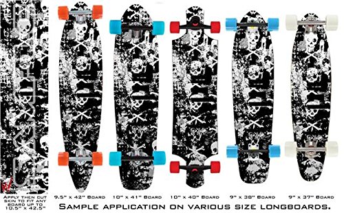 Splatter Grunge - Decal Style Vinyl Wrap Skin fits Longboard Skateboards up to 10