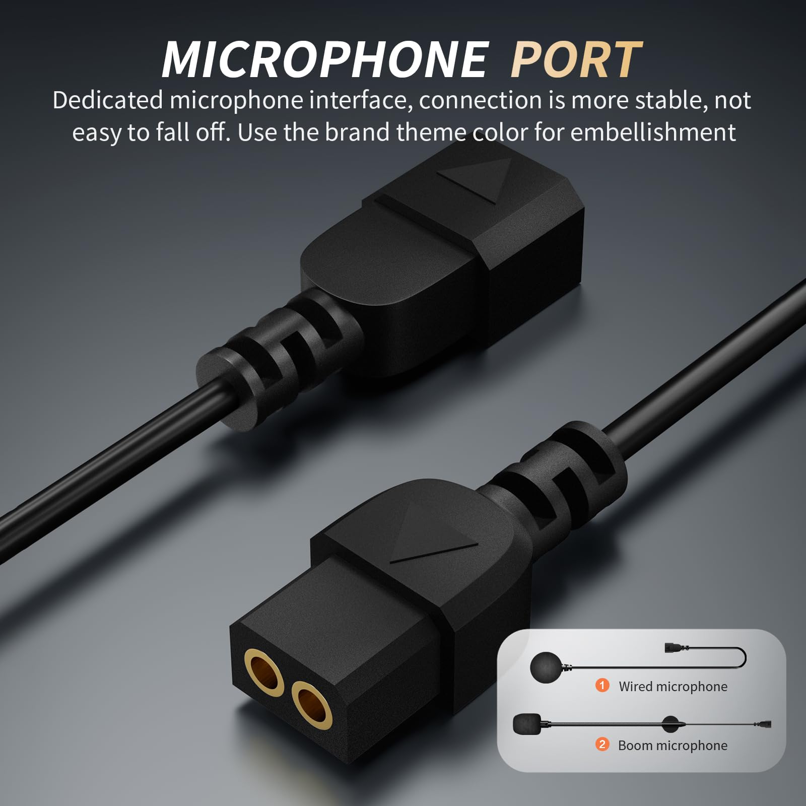 FODSPORTS Cable de auriculares para altavoces de alta resolución, solo para motocicletas FX8 PRO, kit de accesorios de intercomunicación Bluetooth (micrófono de brazo y micrófono de botón)