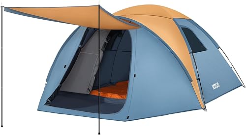 ICECO Tiendas de campaña para habitación oscura para 4 personas, tiendas de campaña para acampar 34 personas, impermeable, resistente al viento,