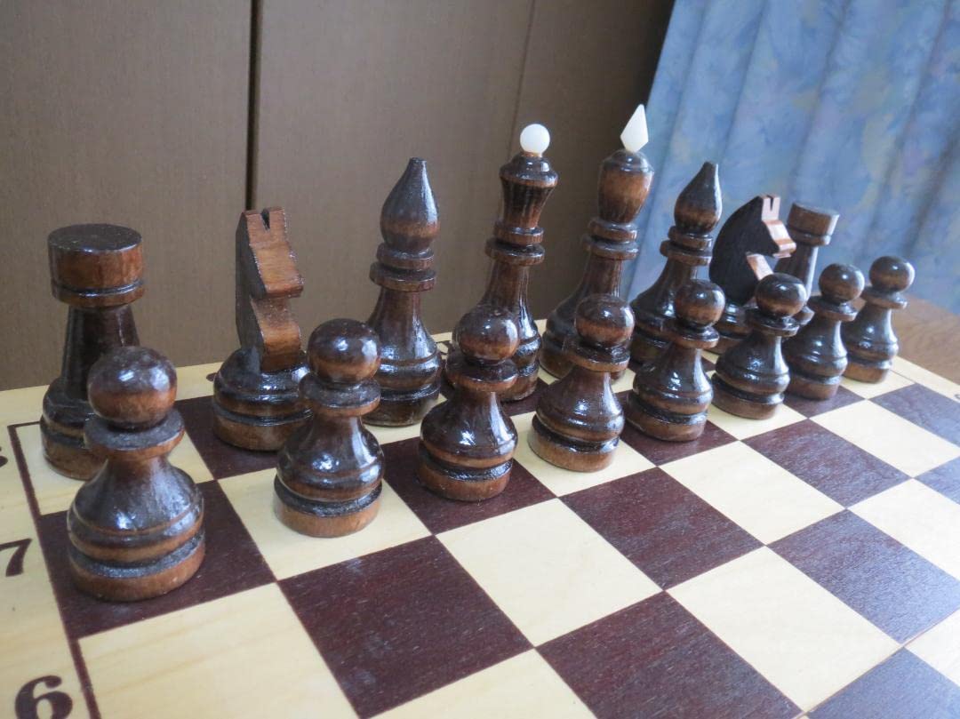 Amazon | ロシア製 木製チェス駒 盤セット RUSSIAN CHESS SET | チェス 