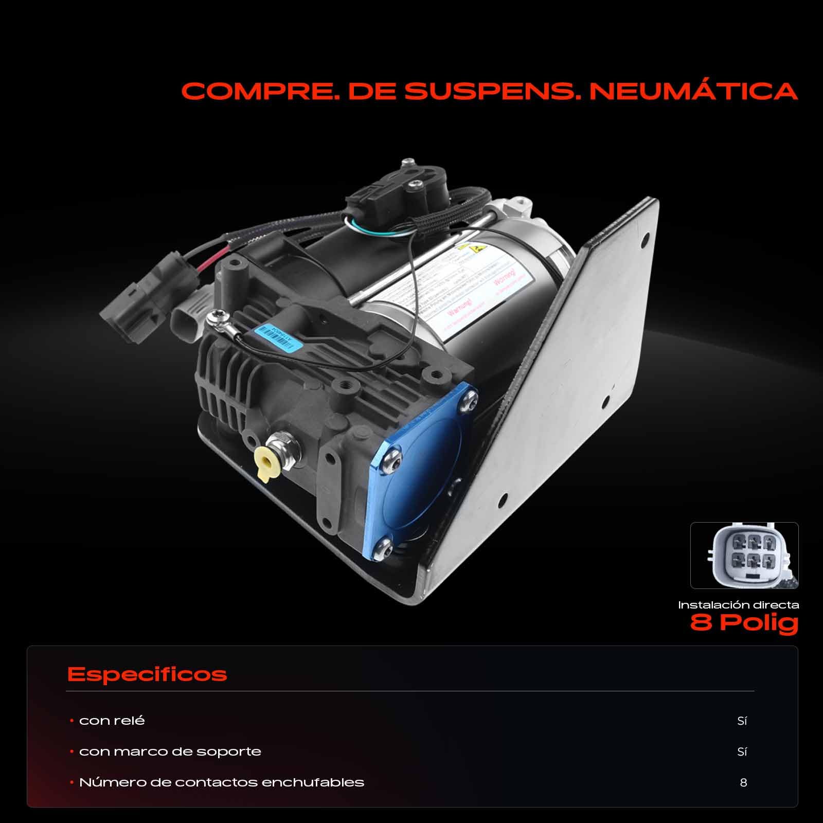 Frankberg Control de nivel del compresor de suspensión neumática LR061663 | Compatible con: Discovery III L319, R.a.n.g.e R.o.v.e.r Sport L320, Discovery IV L319