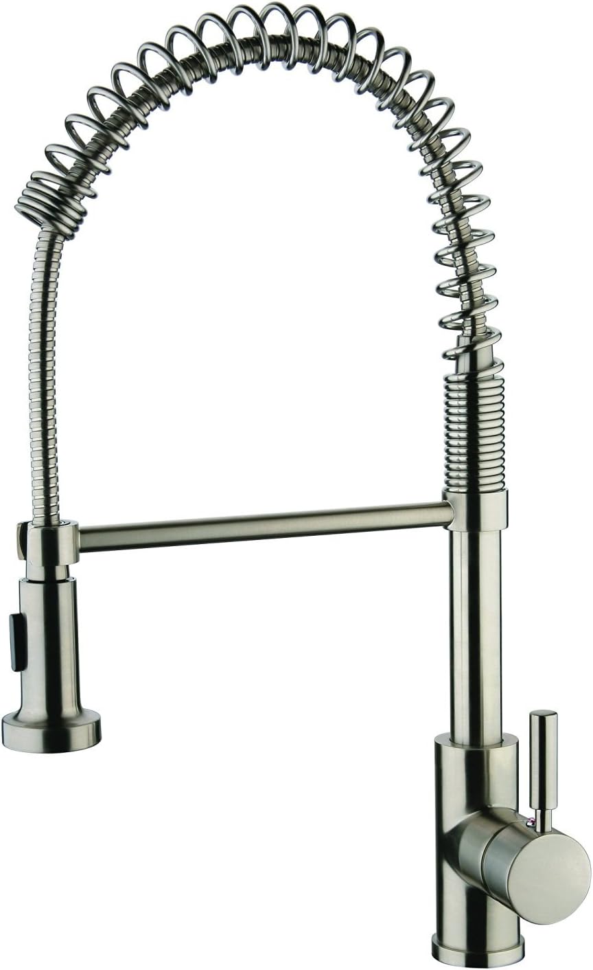 AA Warehousing YP2814A-BN YPG28BN Foreman Single Handle Kitchen Faucet in Brushed Nickel, 10" Spout Reach/5.5" Height AA Warehousing YP2814A-BN YPG28BN Foreman Single Handle Kitchen Faucet in Brushed Nickel, 10" Spout Reach/5.5" Height