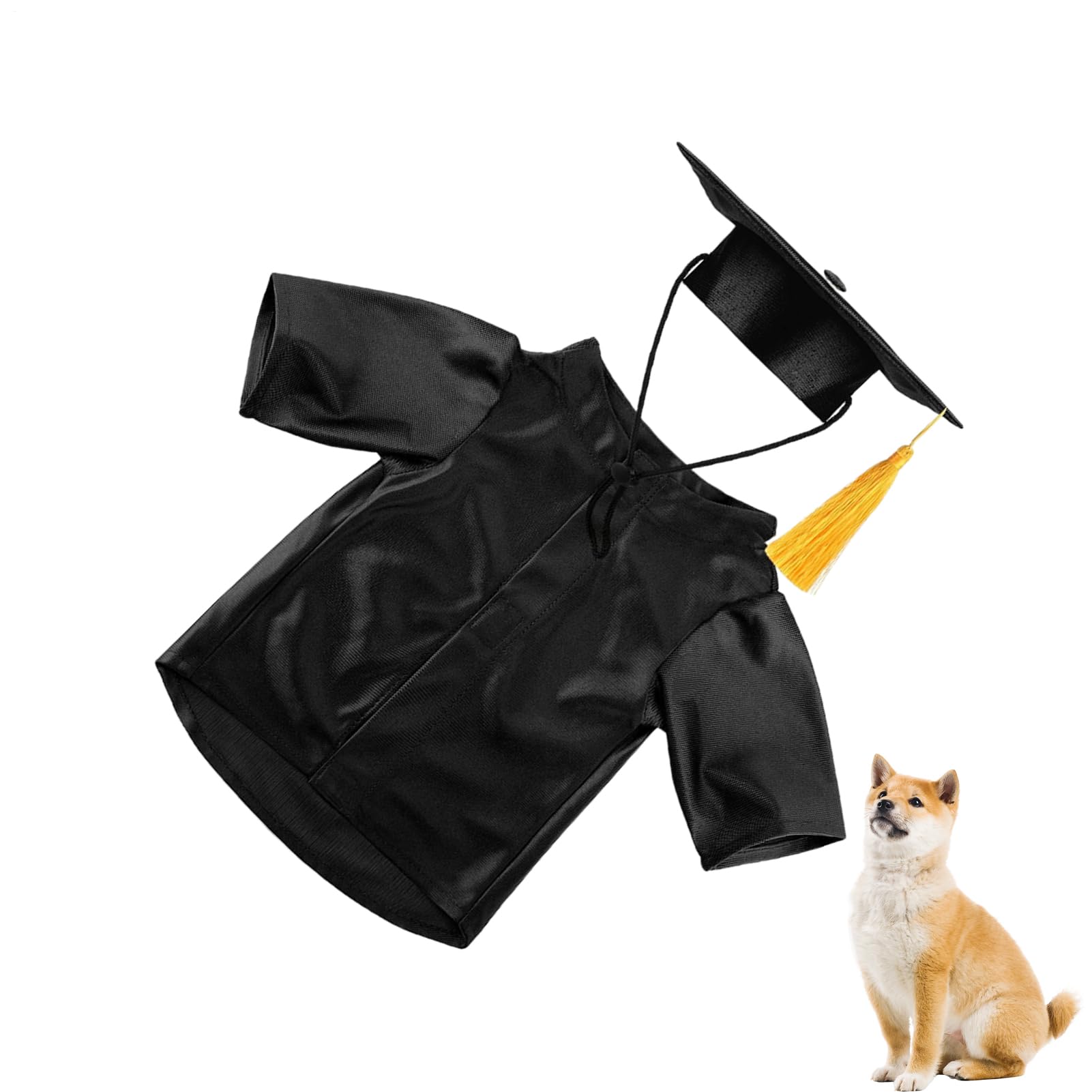 Chapeau de remise de diplôme pour chien - Costume lavable ajusté anti-glisse