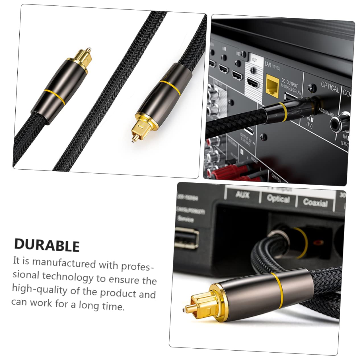 Housoutil Cable Óptico De Audio Digital De Consola De Barra De Sonido y Tv Cable Óptico De Audio Digital Para Consola