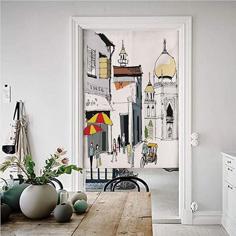 Amazon アジア のれん おしゃれ 目隠し 85幅x0丈cm 古いシンガポールの伝統的な建物の人々の傘の手描きイラスト おしゃれ ロング 居酒屋 店 部屋 玄関 入り口 間仕切り インテリア 多色 のれん オンライン通販 Amazon アジア のれん おしゃれ 目隠し 85幅x0丈cm 古いシンガポールの伝統的な建物の人々の傘の手描きイラスト おしゃれ ロング 居酒屋 店 部屋 玄関 入り口 間仕切り インテリア 多色 のれん オンライン通販