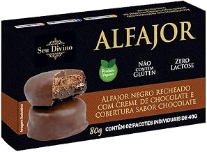 Alfajor de Chocolate Sem Glúten 2 Unidades Seu Divino 80g