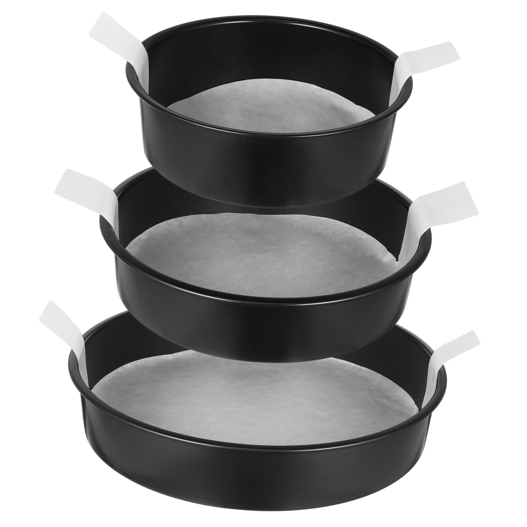3pièces Lot De Moules à Gâteaux Ronds Antiadhésifs Pour Cuisson Avec Papier Sulfurisé Fournitures De Pâtisserie Pour Gâteaux