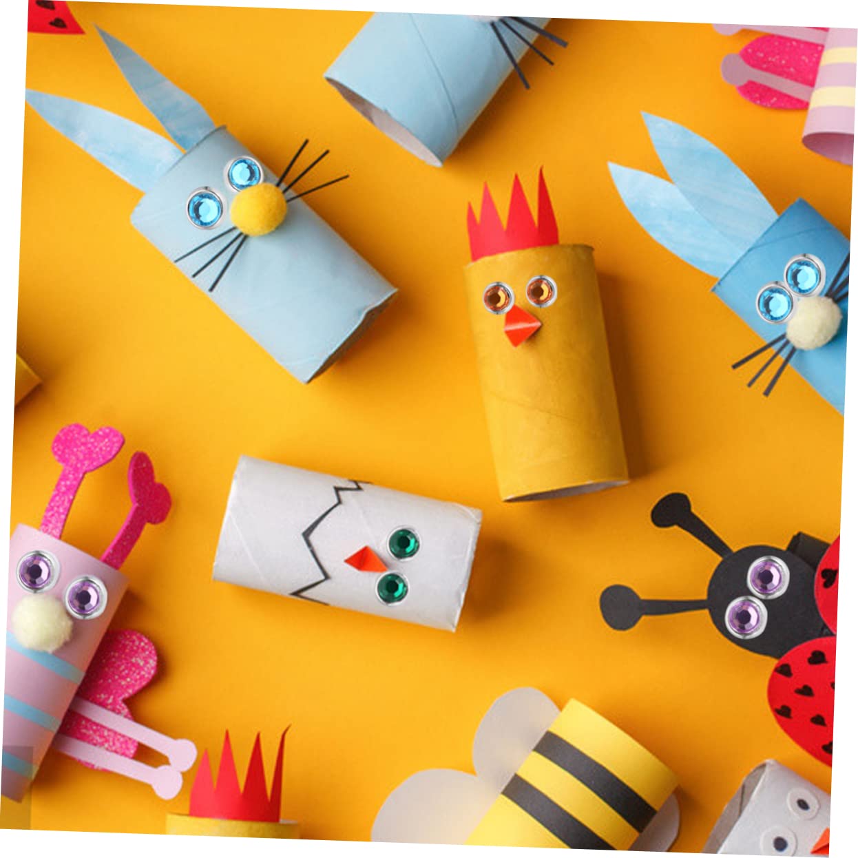 OSALADI 2sets 50pcs Adorable DIY Brads for Scrapbooking and Crafts Handmade Decorative Fasteners Durable and Easy to Install for Photos and Ribbons 50pcs*2