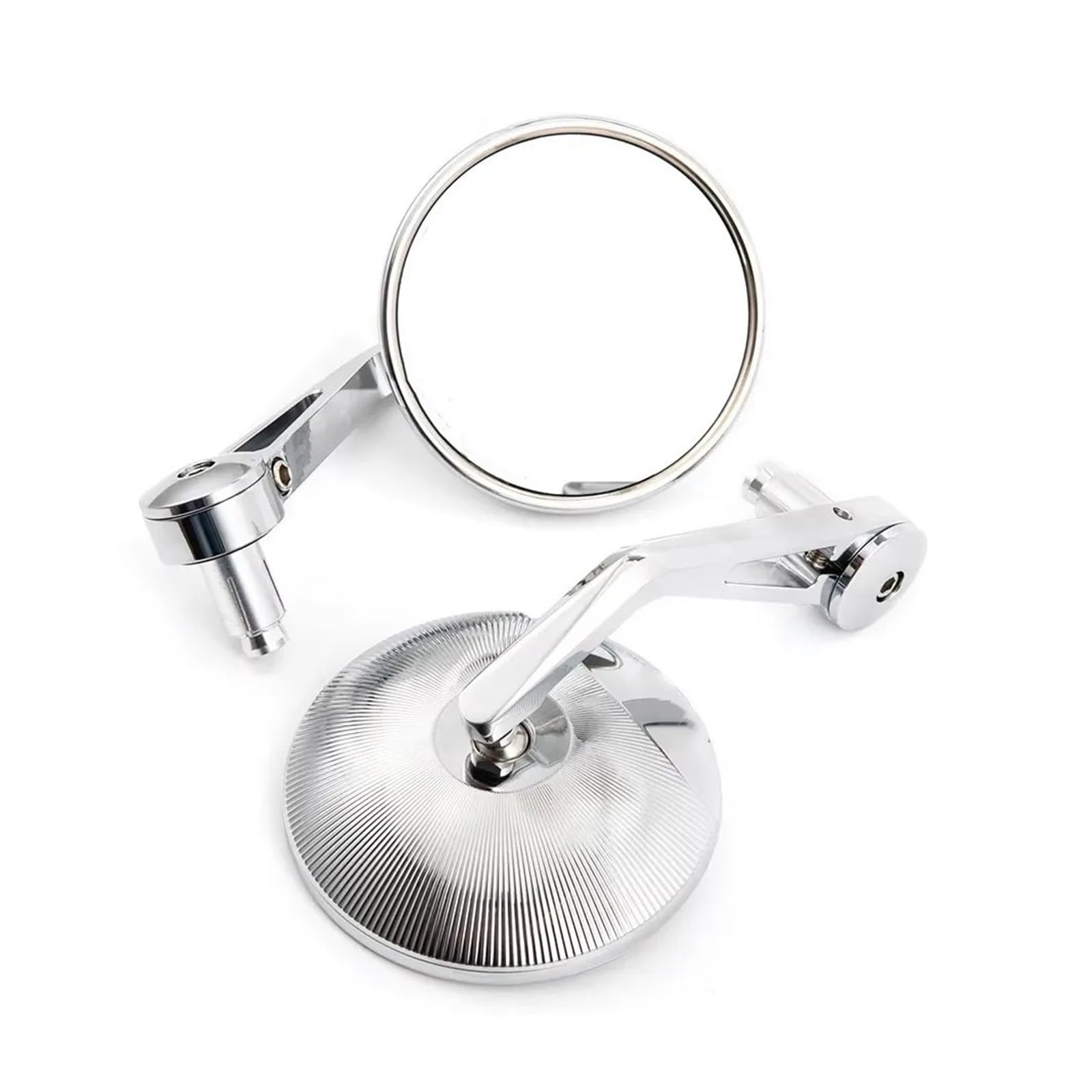 Motocyklowe Lusterka Wsteczne Moto Lusterko końców Lusterko Na Kierownicę Motocykla Wypukłe 7/8'' 22mm Uniwersalna Końcówka Kierownicy(Silver-MTHSJ333)