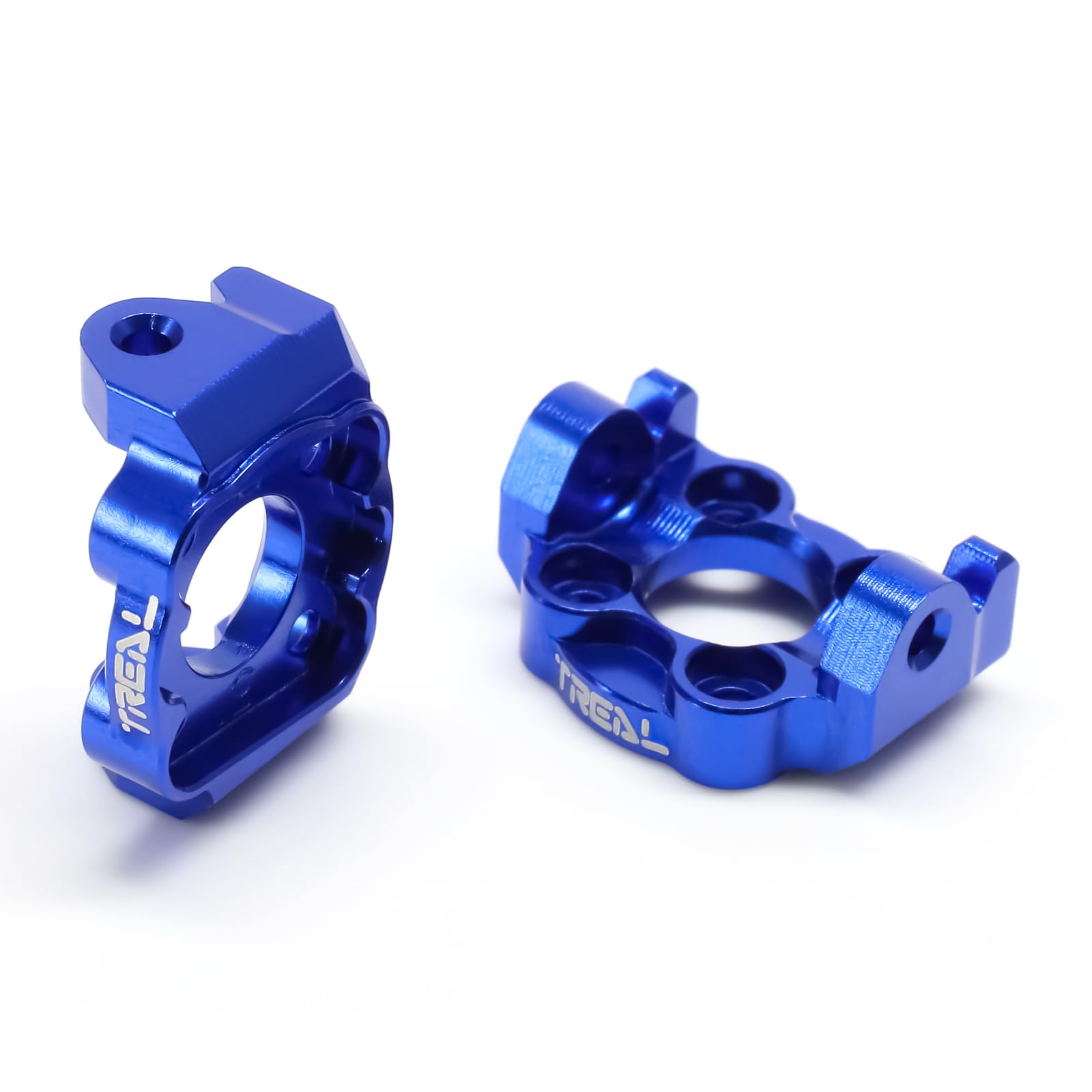 TREAL Aluminum 7075 Front C Hubs Spindle Carrier Set (L/R) 5 Degree for 1/18 Mini LMT(Blue)