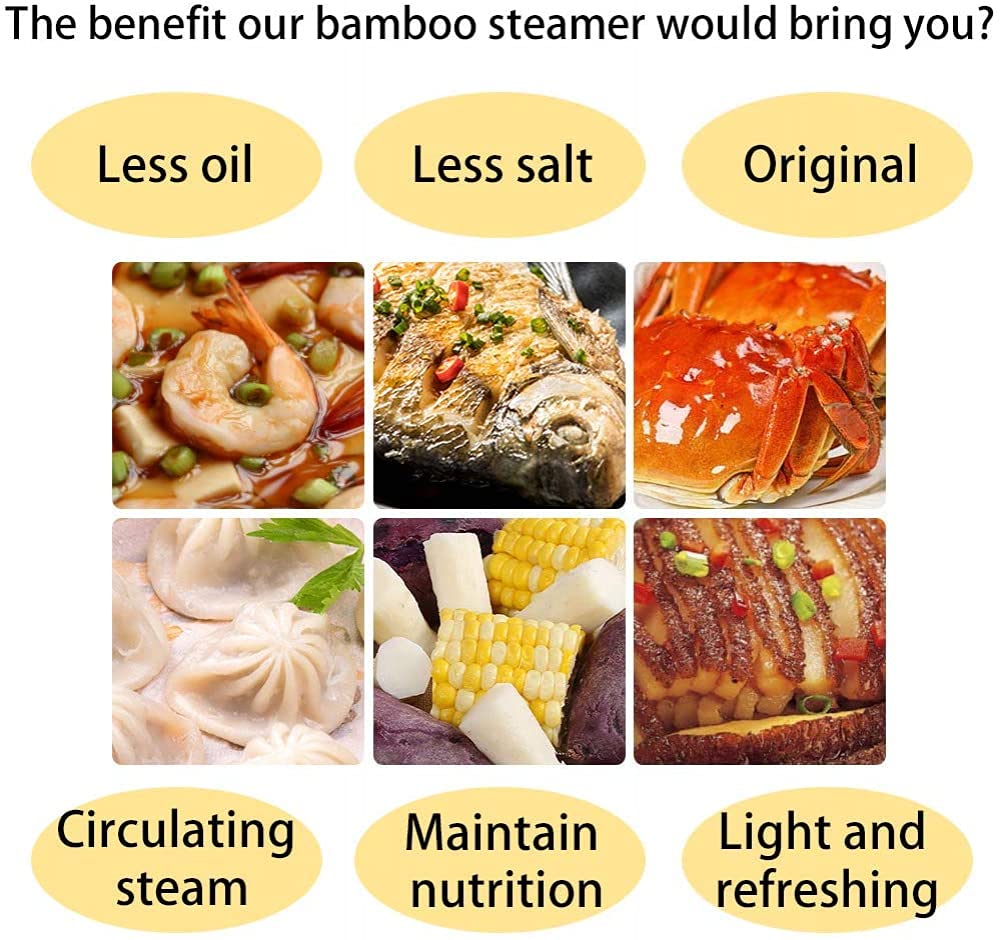 Vaporera De Bambú, Bandeja De Cesta De Vapor De Repuesto, Para Cocinar Multitareas En Muchos Niveles, Rejilla De Vapor Doméstica Manual, Ahorro De Tiempo De Cocción-30cm