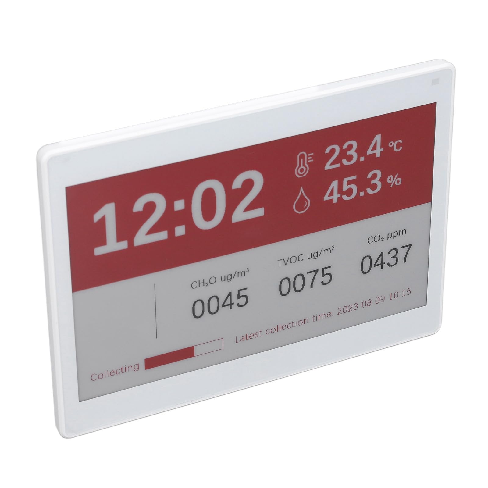 SUNGOOYUE Pantalla de Papel Electrónica Inalámbrica, Pantalla de Tinta Transparente de 7,5 Pulgadas, Insignias de Nombre para Tarjetas de Visita de Reuniones de Oficina, Material Blanco ABS