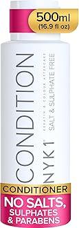 SALT SULFATE FREE CONDITIONER for Color Treated Hair (17 Fl Oz / 500ml) Best Hair Aftercare for Extensions (Unisex) Hair Color and Keratin Kit Treatment Straightening Damaged After Care Paraben Free