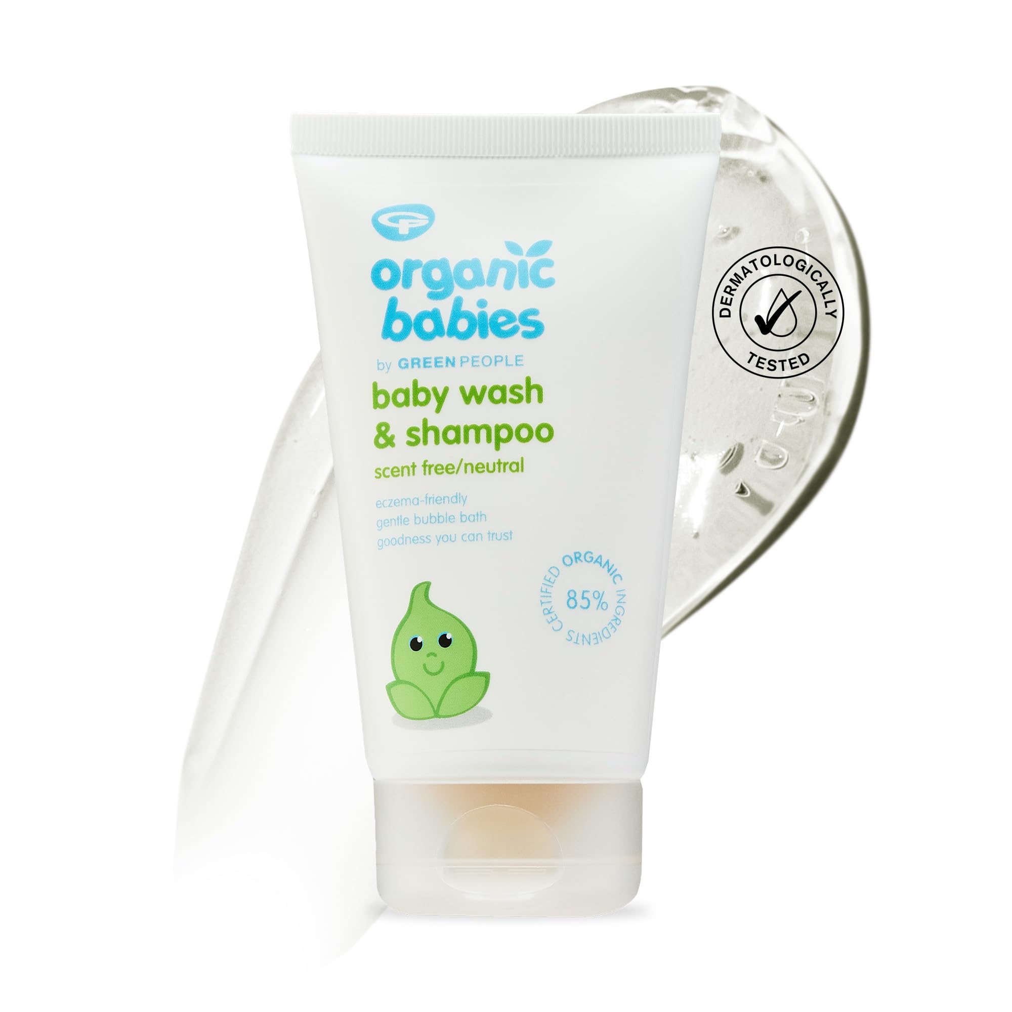 Green People Organic Babies - Baby Wash & Shampoo - Fragrance-Free - Vegan, Organic & Cruelty Free, 150ml