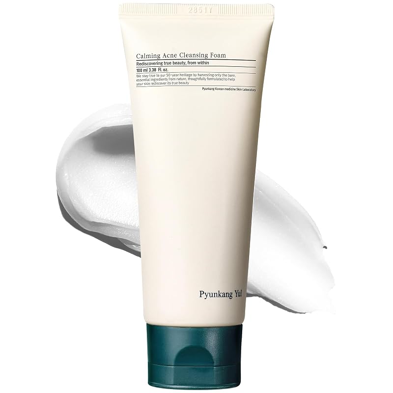 Pyunkang Yul PKY Espuma de Limpeza Facial com Fórmula de Baixo pH, Hamamélis, AHA, Cica e Extrato de Chá Verde, 100 mL
