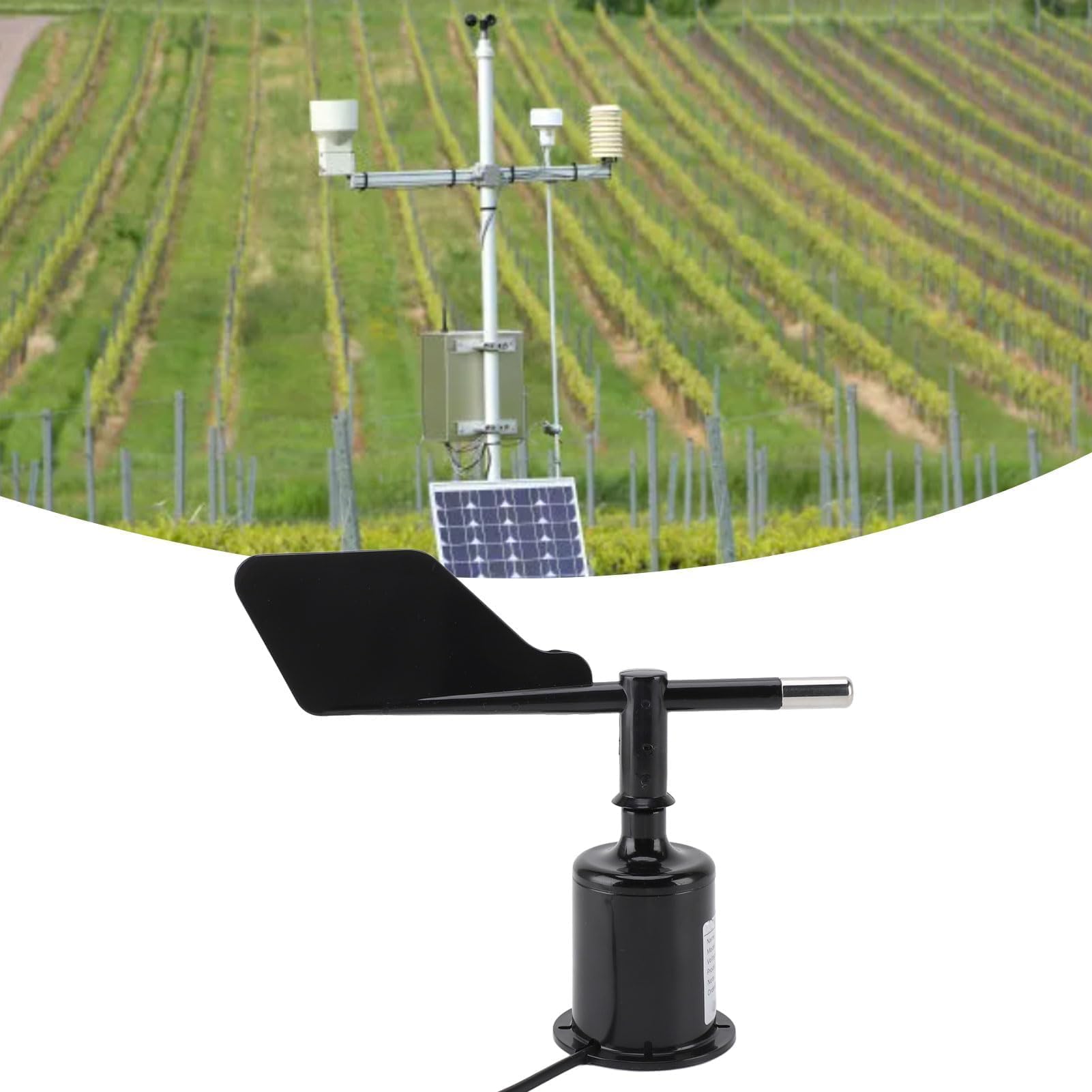 Garten-Windrichtungssensor, Robustes ABS-Material, Kompaktes und Tragbares Design für 360-Grad-Anemometersensor für Wettervorhersage (DC 5 V)