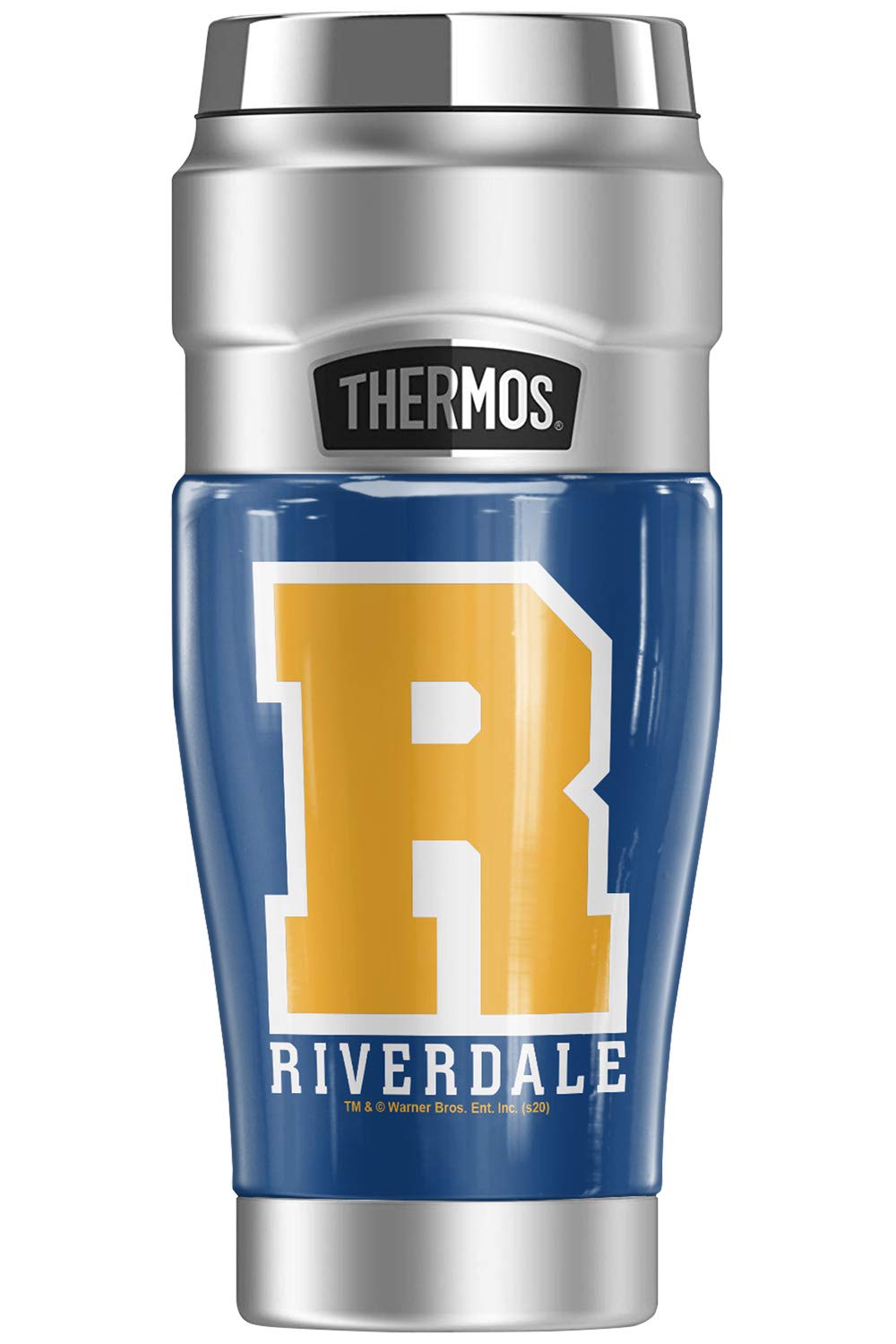 Riverdale Varsity Letter THERMOS STAINLESS KING Stainless Steel Travel Tumbler, Vacuum insulated & Double Wall, 16oz