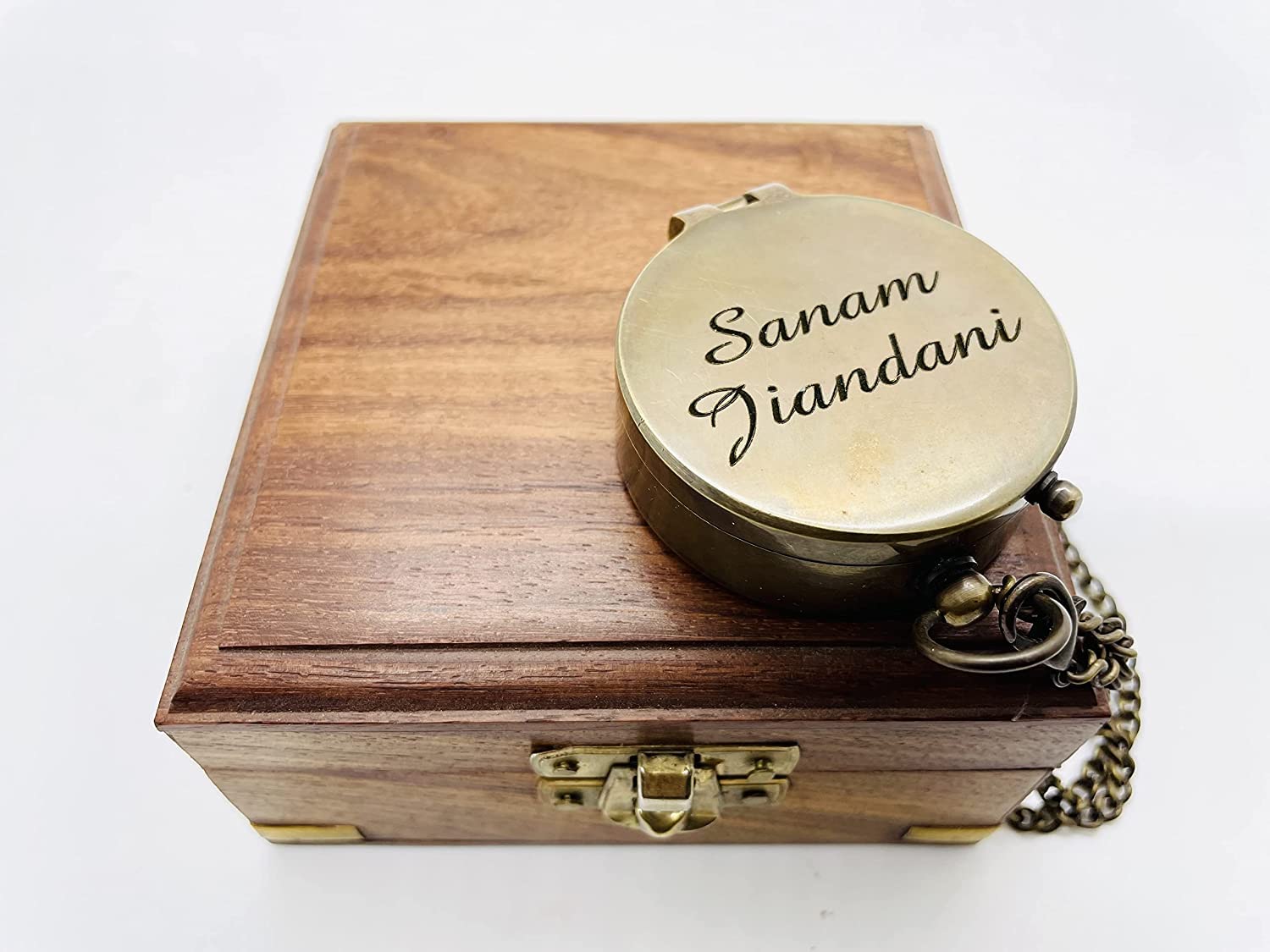 Engraved Working Brass Compass, Personalized Compass, Custom Compass Gift, Groomsmen Gift, Anniversary Day Gift