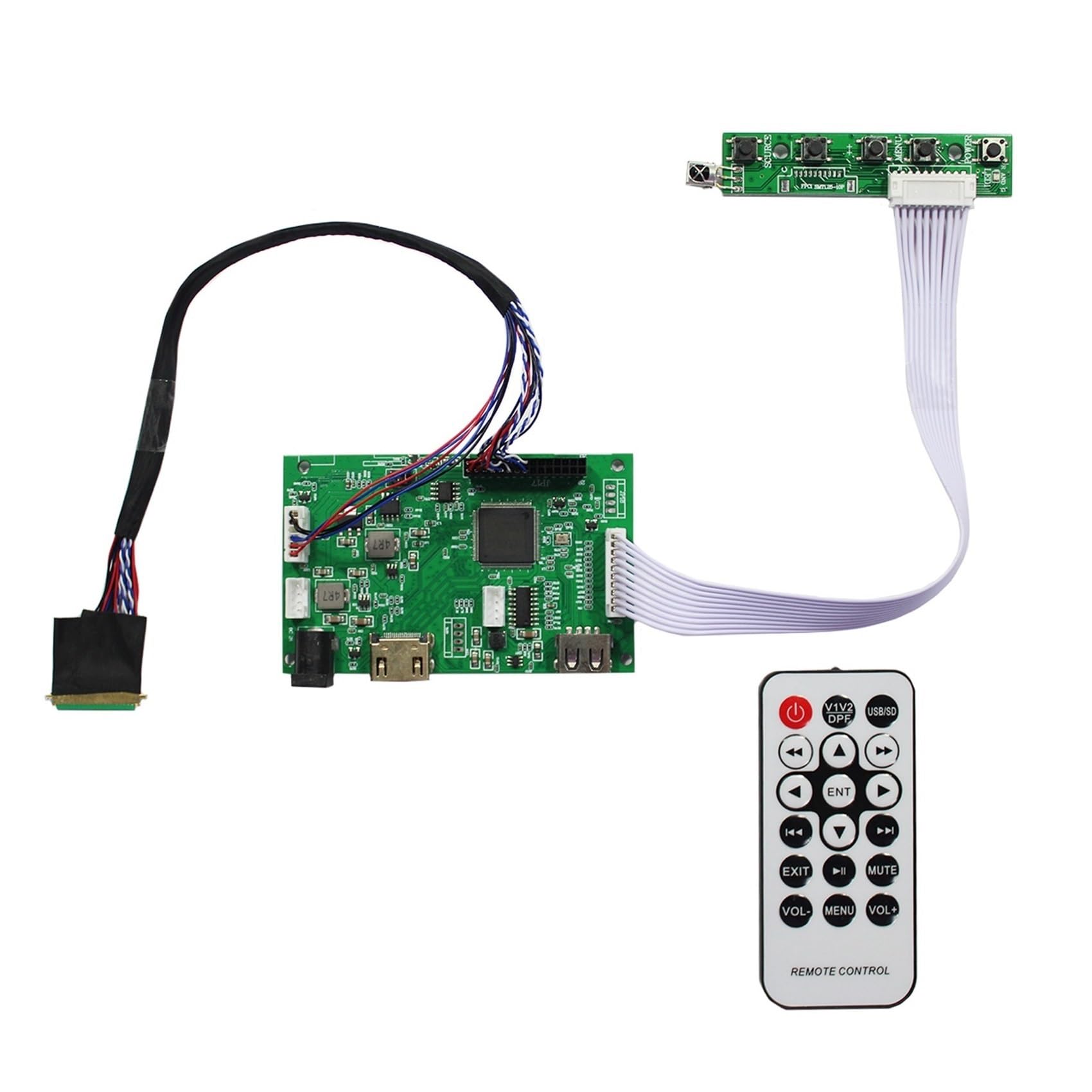 USB LCD Controller Board For 14" 15.6" LP156WH2-TL B140XW02 1366x768
