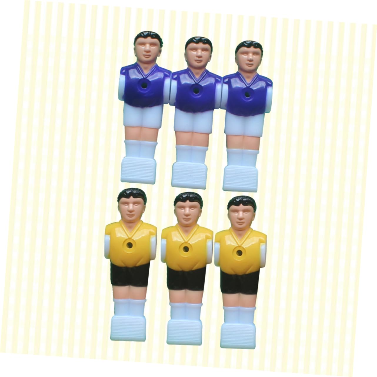 FOYTOKI Soccer Accessories 8pcs Mini Football Figurines Tournament Style Plastic Football Players Random Color