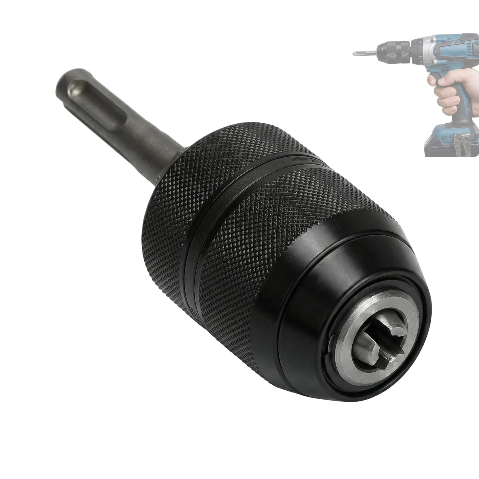 Mandrin Perceuse SDS Avec Adaptateur SDS-plus, 2-13mm 1/2-20UNF, 3 Mandrins À Mors Rapide, Accessoires Électroportatifs Compatibles Dremel, Makita Et Plusieurs Marques