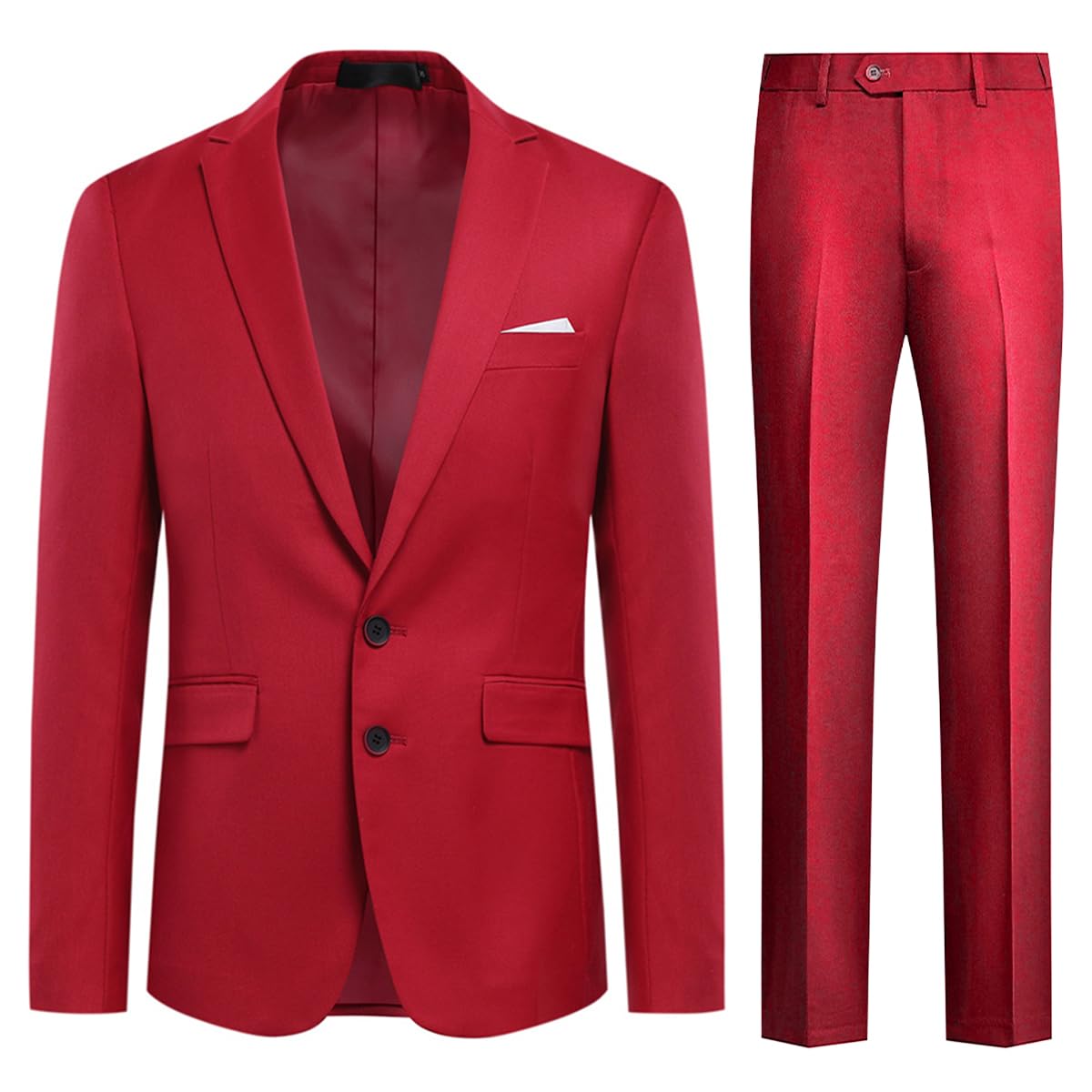 Allthemen Costume Homme Formel Elegant Men's Suits 2 Pieces Blazer Pantalon | Slim Fit Smoking,Couleur Unie,4 Boutons,Sac De Poitrine Réel,Sans Repassage,Mariage Parti Soiree,Classique,Manches Longues