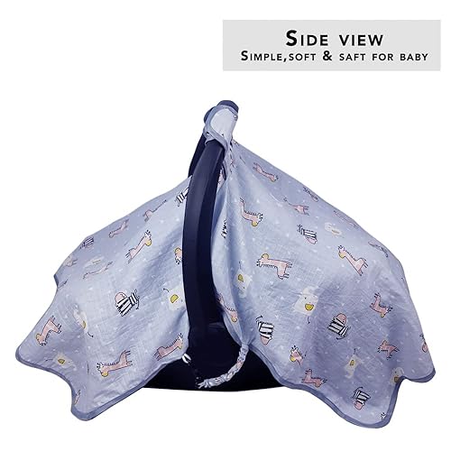 Miniatura 6 de ICOPUCA Fundas de asiento de automóvil para bebés, funda de asiento de automóvil a prueba de patadas para niñasniños, toldo de muselina ligera,