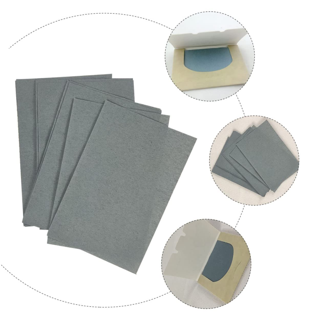 Ipetboom 4sets Facial Oil Blotting Paper Oil Absorbing Tissues Made of Soft Paper Ideal for Oily Skin Products 200pcs*4