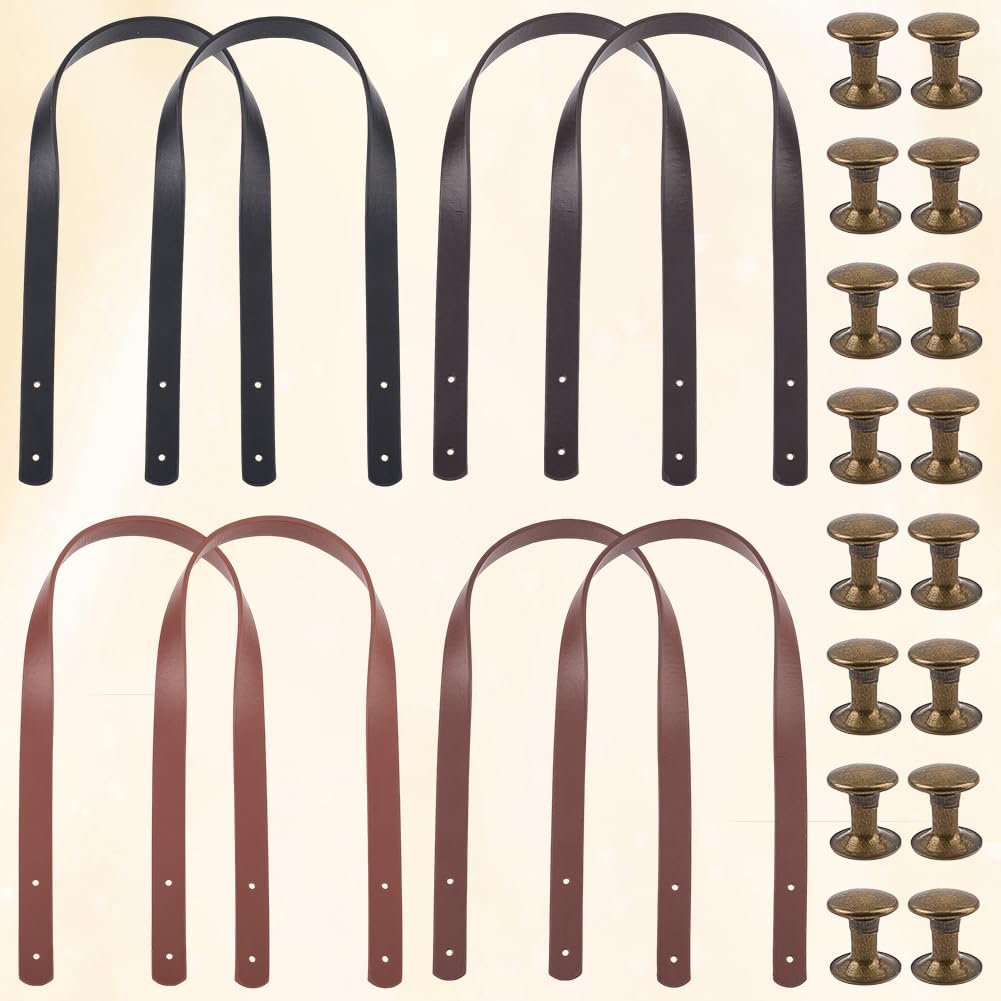 CALFOVERA 8PCS 23.62 Inch Quilted Handbag Top Handle Replacement PU Leather Purse Belt Band Mount Strap - Image 6