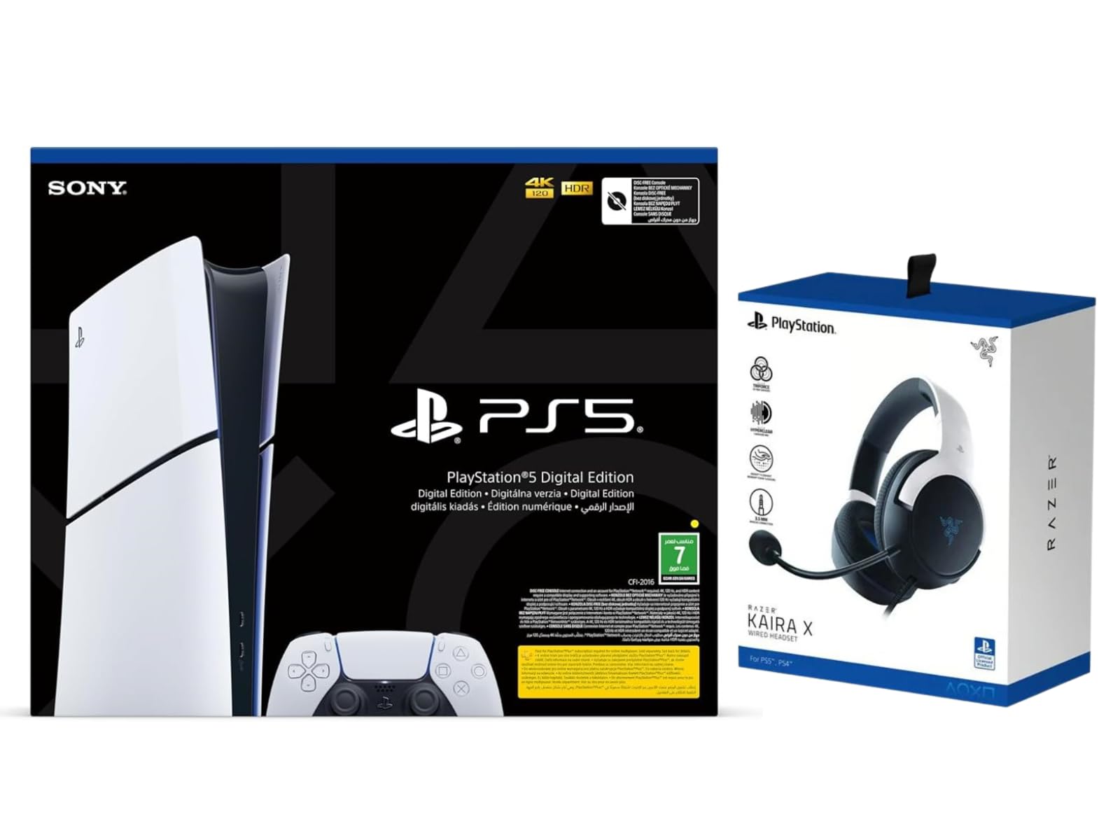 PlayStation 5 Slim Digital Edition Console + Razer Kaira X Headset Bundle (KSA version)