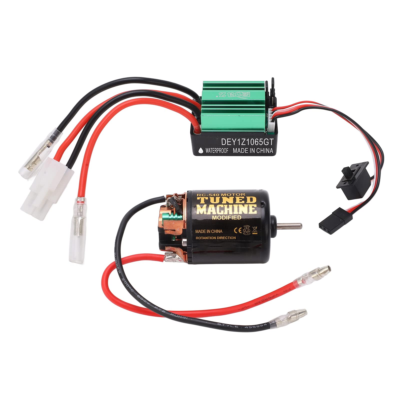 Motore spazzolato 540 con ESC 65A, Ricambi Auto RC Motore spazzolato a Grande Torsione Portatile Durevole (55T)
