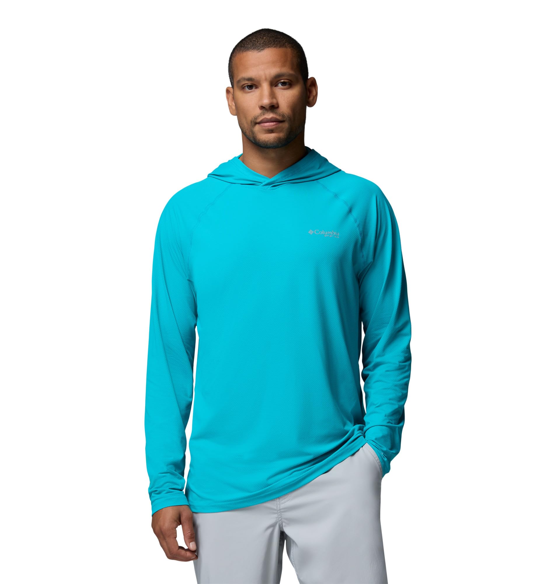 Columbia mens Pfg Solar Stream II Hoodie, Ocean Teal, L