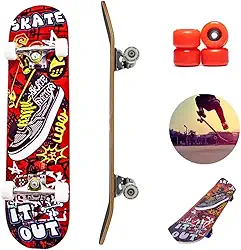 Skate Infantil Semi Profissional Juvenil Montado Completo Radical Skateboard Criança Shape com Lixa