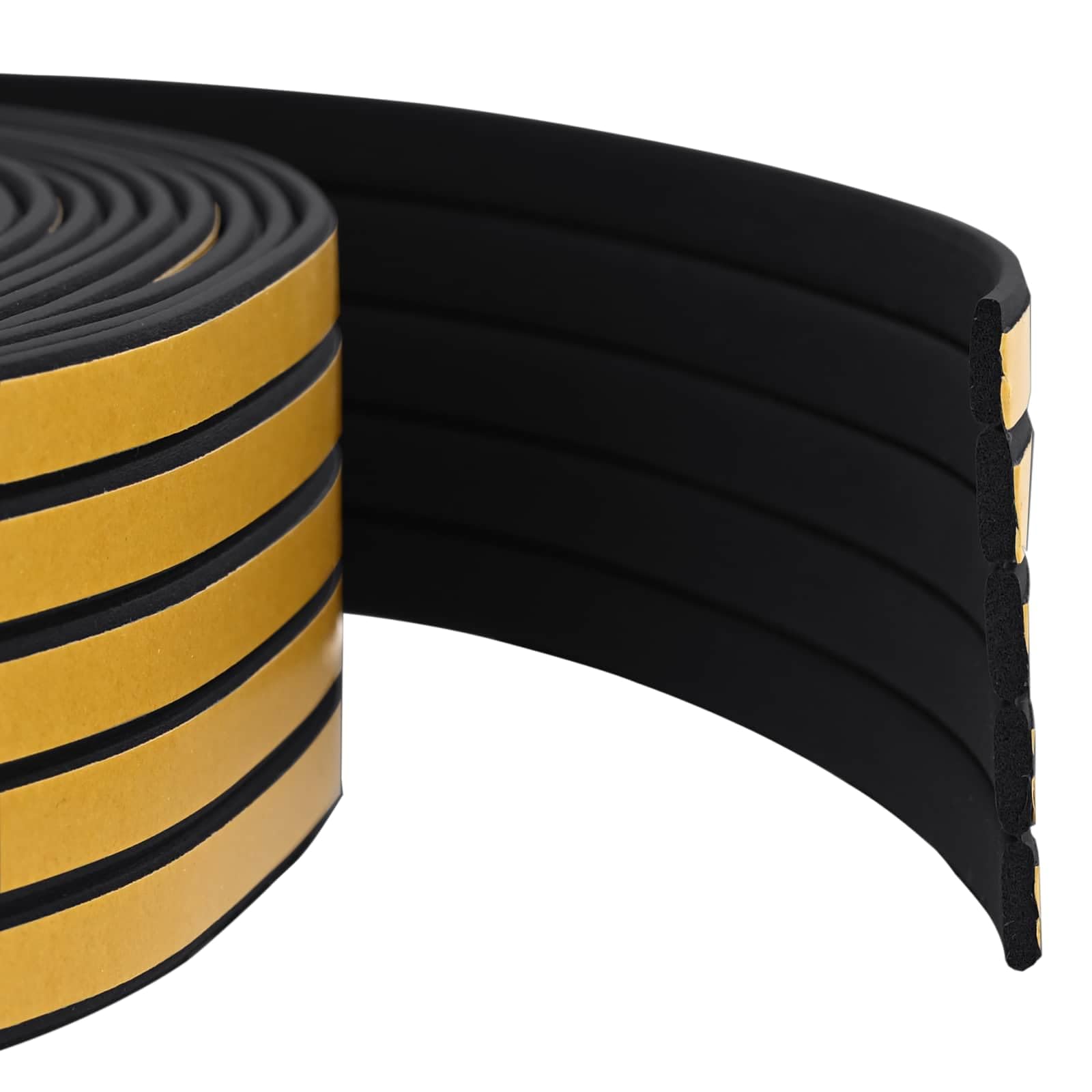 Vidaxl Black Self-Adhesive Window Seal 8 X 2 Mm 50 M Epdm Foam
