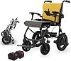 Lightweight Foldable Electric Wheelchair, Dual Control, Airline Approved, Weatherproof, Dual Motor Mobility Scooter