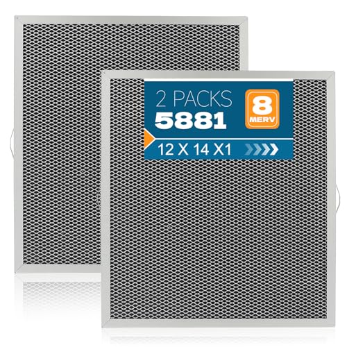 2パック 5881 洗える MERV 8 除湿機フィルター 12x14x1 AprilAire Whole-House Models E100 E080 8192A 除湿ベンチレーター 8192A 交換用フィルターに対応