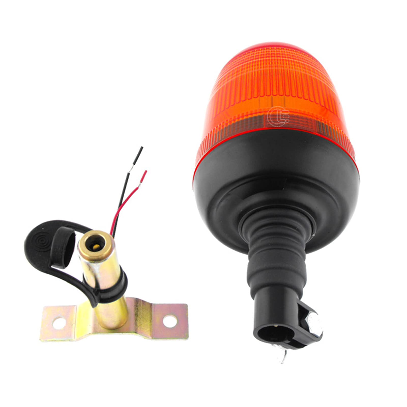 [Paquete De 2] Luz Estroboscópica De 60 LED, Baliza Ámbar Luz De Advertencia De Peligro De Emergencia Lámpara Estroboscópica De Montaje Flexible con Base ABS