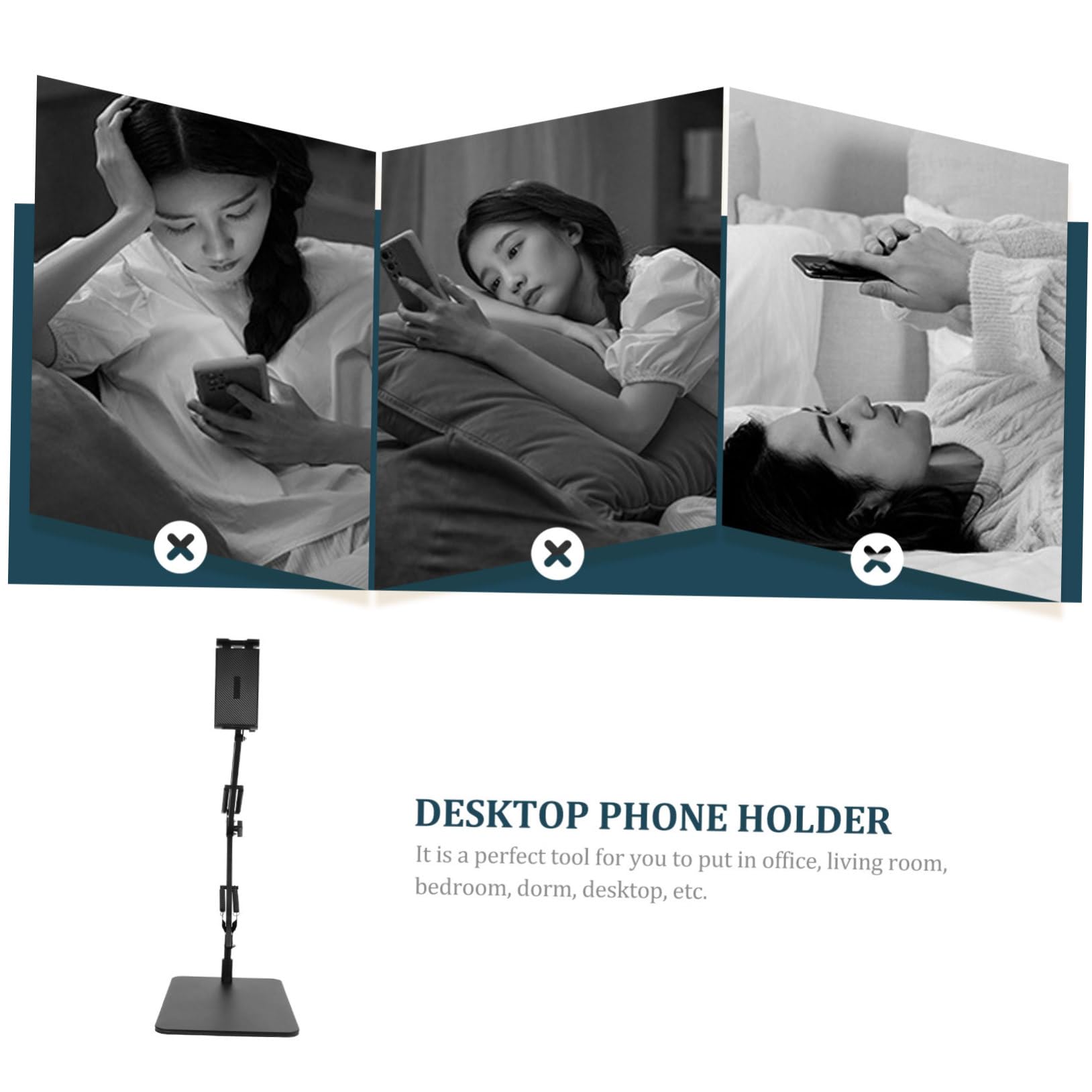 Homoyoyo Soporte telescópico para teléfono móvil celúla Soporte de teléfono de Escritorio Soporte para Celular Soporte de teléfono móvil de Escritorio Soporte de teléfono Ajustable Plegable