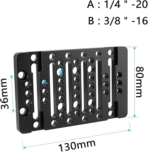 Miniatura 2 de CAMVATE Plato de queso de extensión multiusos con soportes de zapata incorporados para cámara Accessroy (universal) - 2316