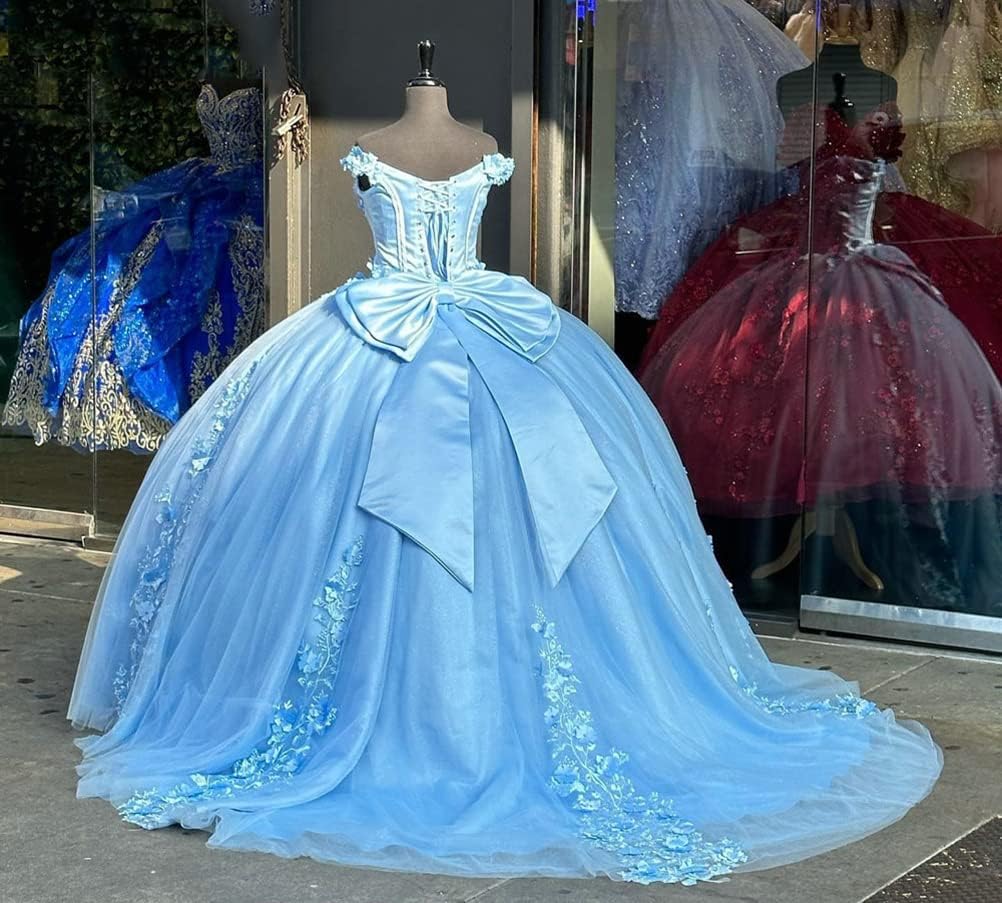 Mouccy Gorgeous Off Shoulder Quinceanera Dresses Ball Gown Puffy