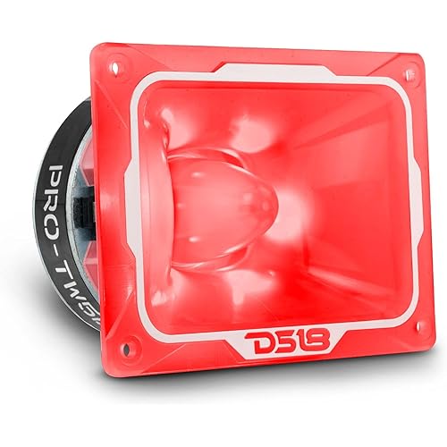 DS18 PRO-TW5L RGB Alluminum Super Bullet Tweeter - 1.5" Voice Coil, Polycarbonate Body and Bullet, 500W Max, 250W RMS, 4 Ohms, Built in Crossover - PRO Tweeters are The Best. 1 Speaker, RGB LED