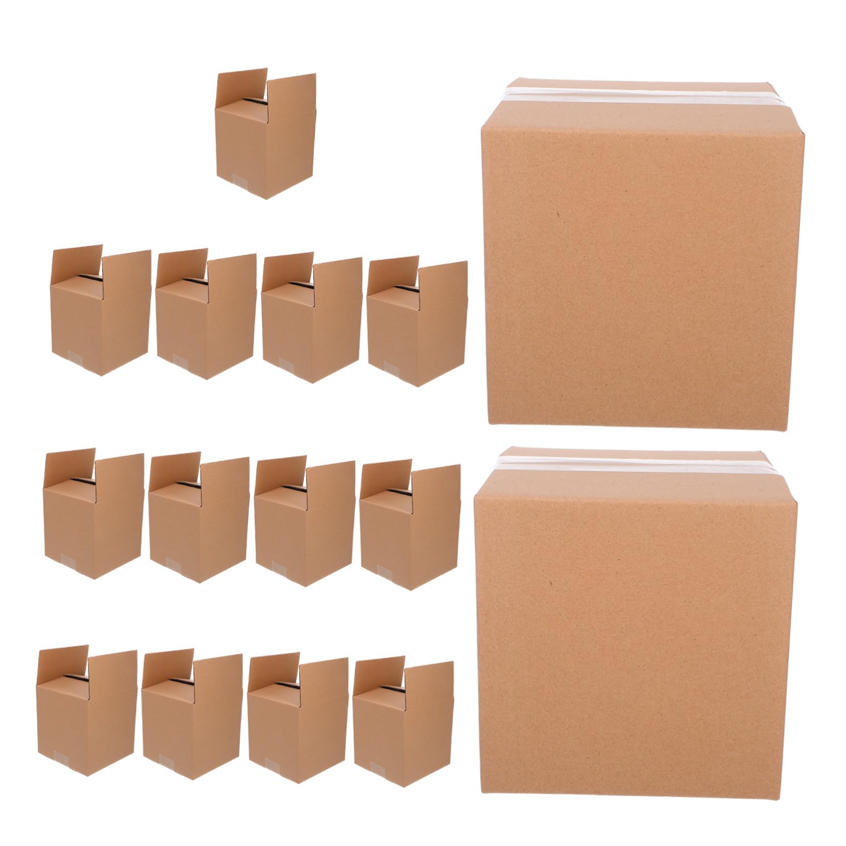 DOITOOL 15piezas Cajas de Envío Corrugadas Cuadradas Marrones para Paquetes Pequeños para Embalaje de Mudanzas y Envío de Paquetes Pequeños