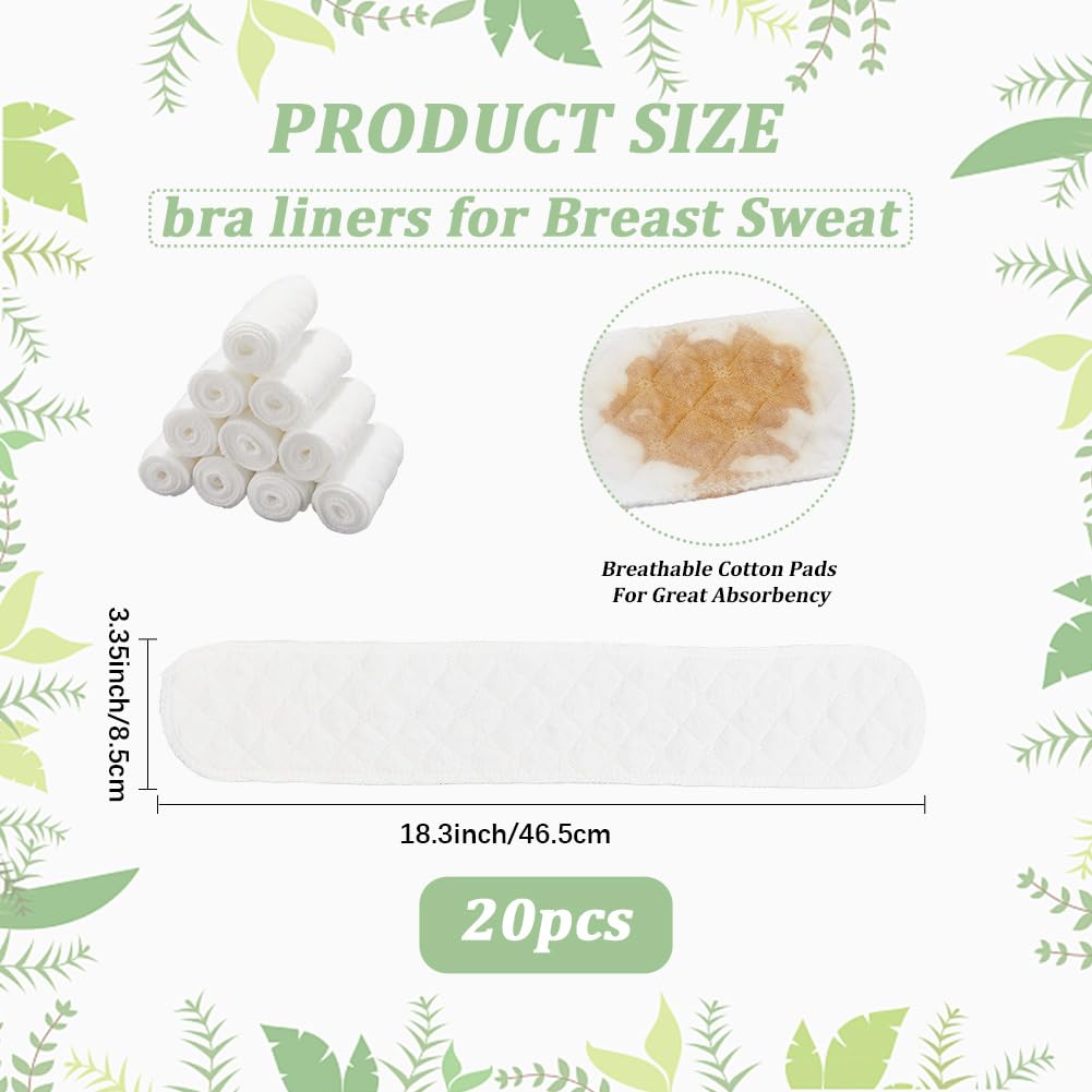20 Unidad de Almohadillas Absorbentes de Algodón Blancas Rectangulares Transpirables Reutilizables Lavables Y Absorbentes para el Pecho para Mujer para la Lactancia Materna para Absorber el