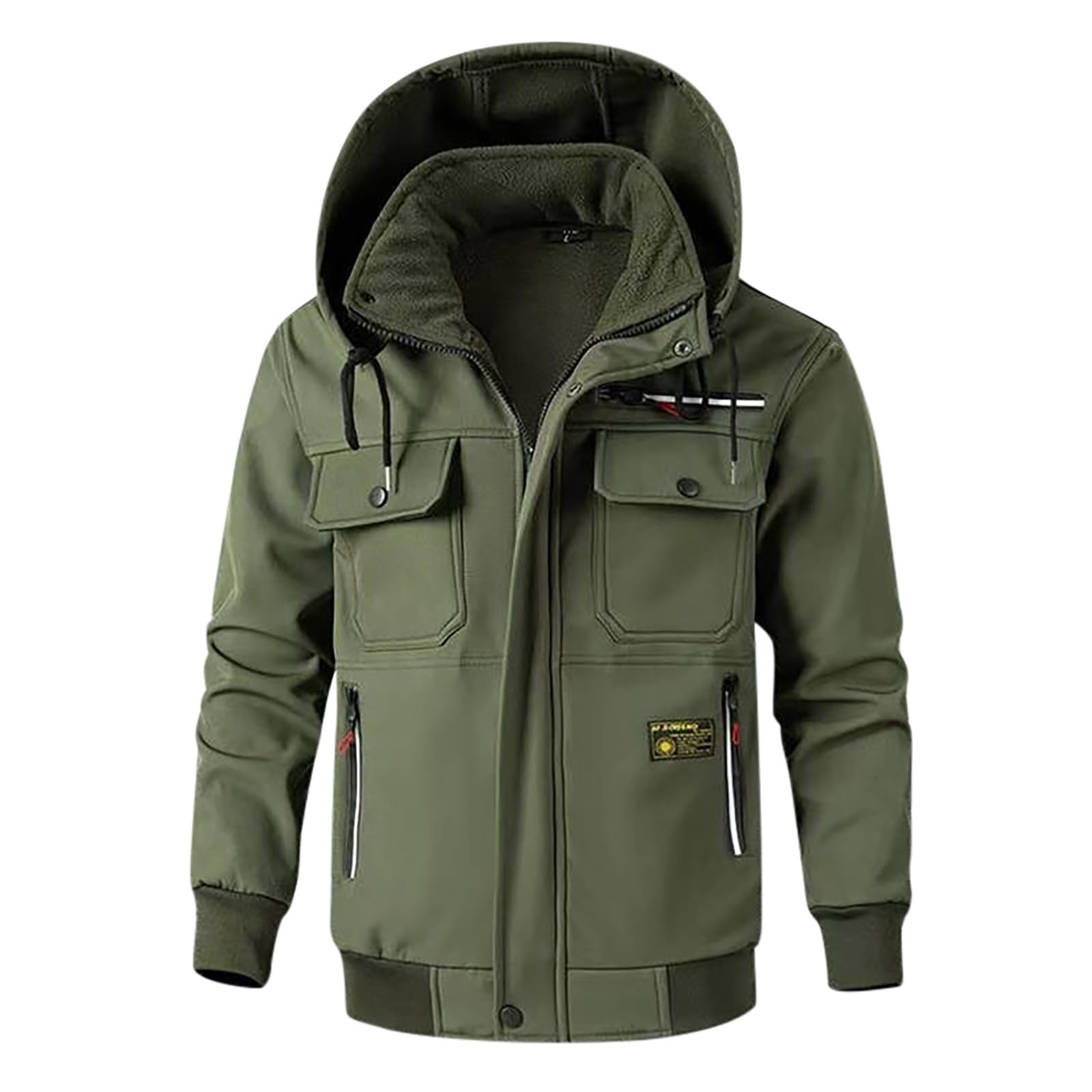 Genérico 2026 Conjunto de Chaqueta y Pantalones térmicos y aislantes para Hombre Ropa de Trabajo con Forro Polar Grueso para otoño e Invierno Ropa Duradera para Exteriores