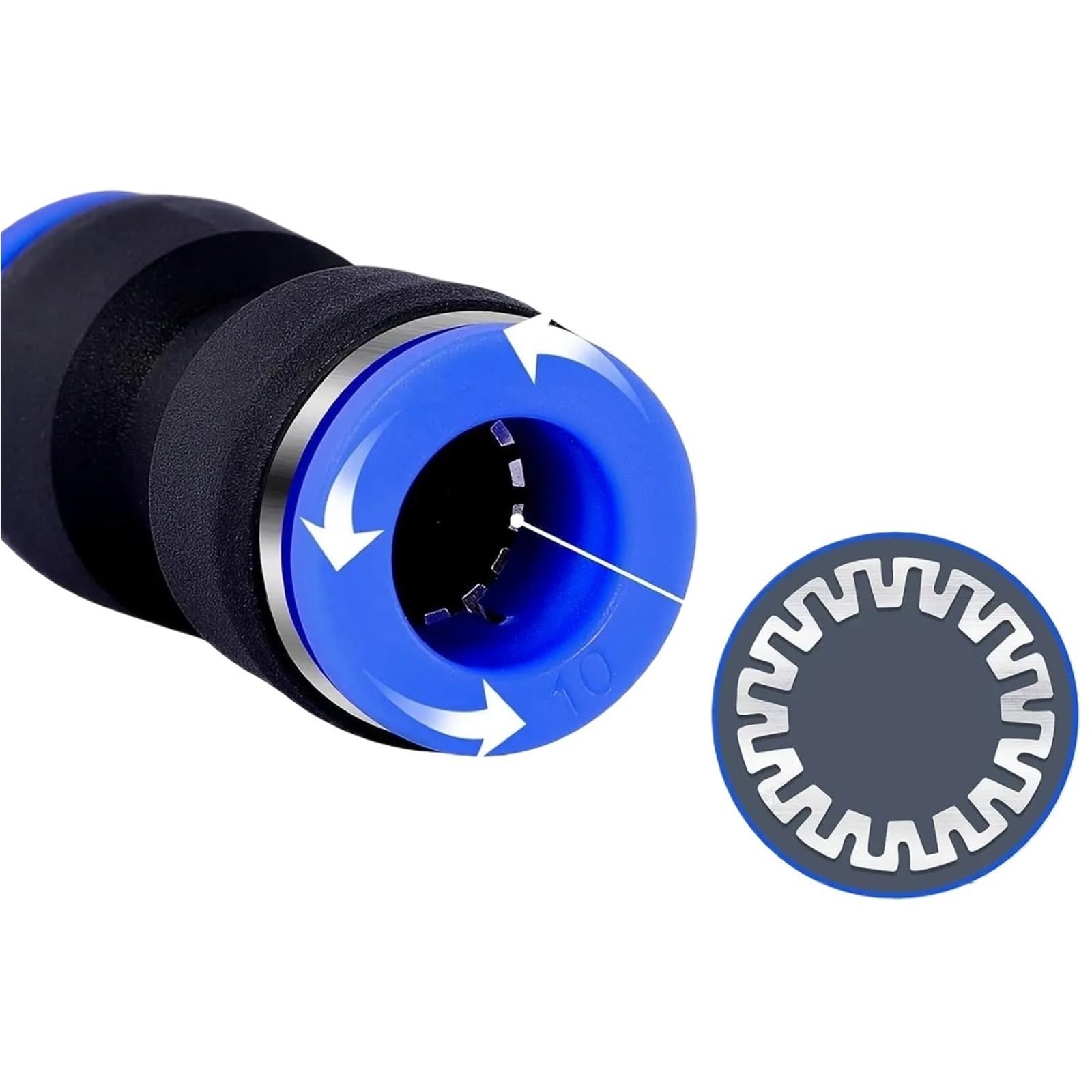 Conectores neumáticos de PU, conectores de plástico PG de 4 mm, 6 mm, 8 mm, 10/12/14 mm y 16 mm, for manguera de aire y agua, conectores rápidos rectos a presión.(PU-10,200Pcs)