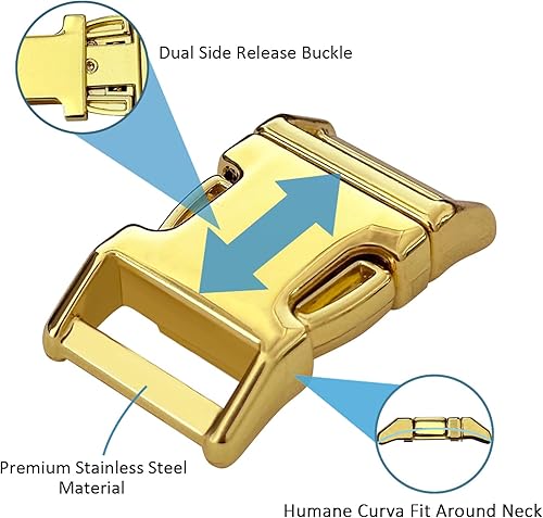 Miniatura 2 de Dog Collar Buckle, Fastener Stainless Steel Buckle for Small Medium Large Dogs Collar Steel Chrome Plated