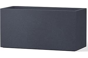Kante 23.6" L Rectangular Concrete Planter: Sleek and Durable Garden Oasis