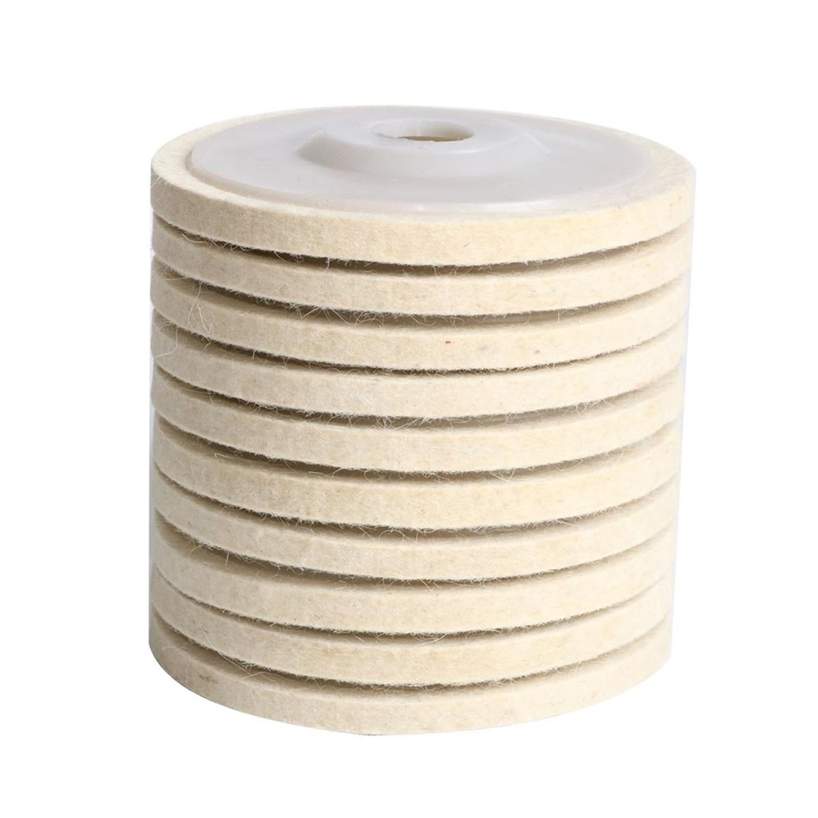 Hcdzswyx 10Pcs 1/5/ 4.5''X 7/8" Inch Wool Felt Polishing Wheel Flap Disc Buffing Pad For 115Mm Angle Grinder For Metal