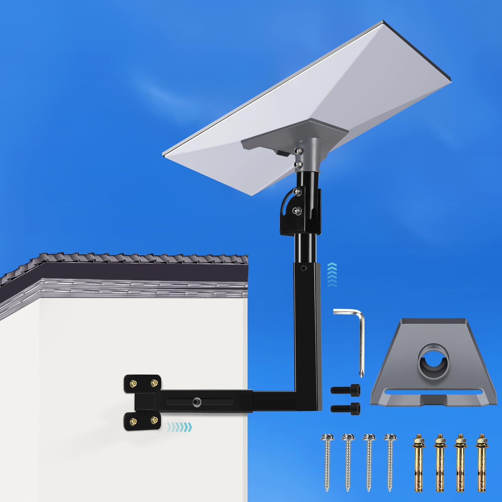 Photo 1 of Starlink Mount, Telescoping Gen 3 Starlink Wall Mount, Starlink Standard Mounting Kit-Include Starlink Gen 3 Pipe Adapter