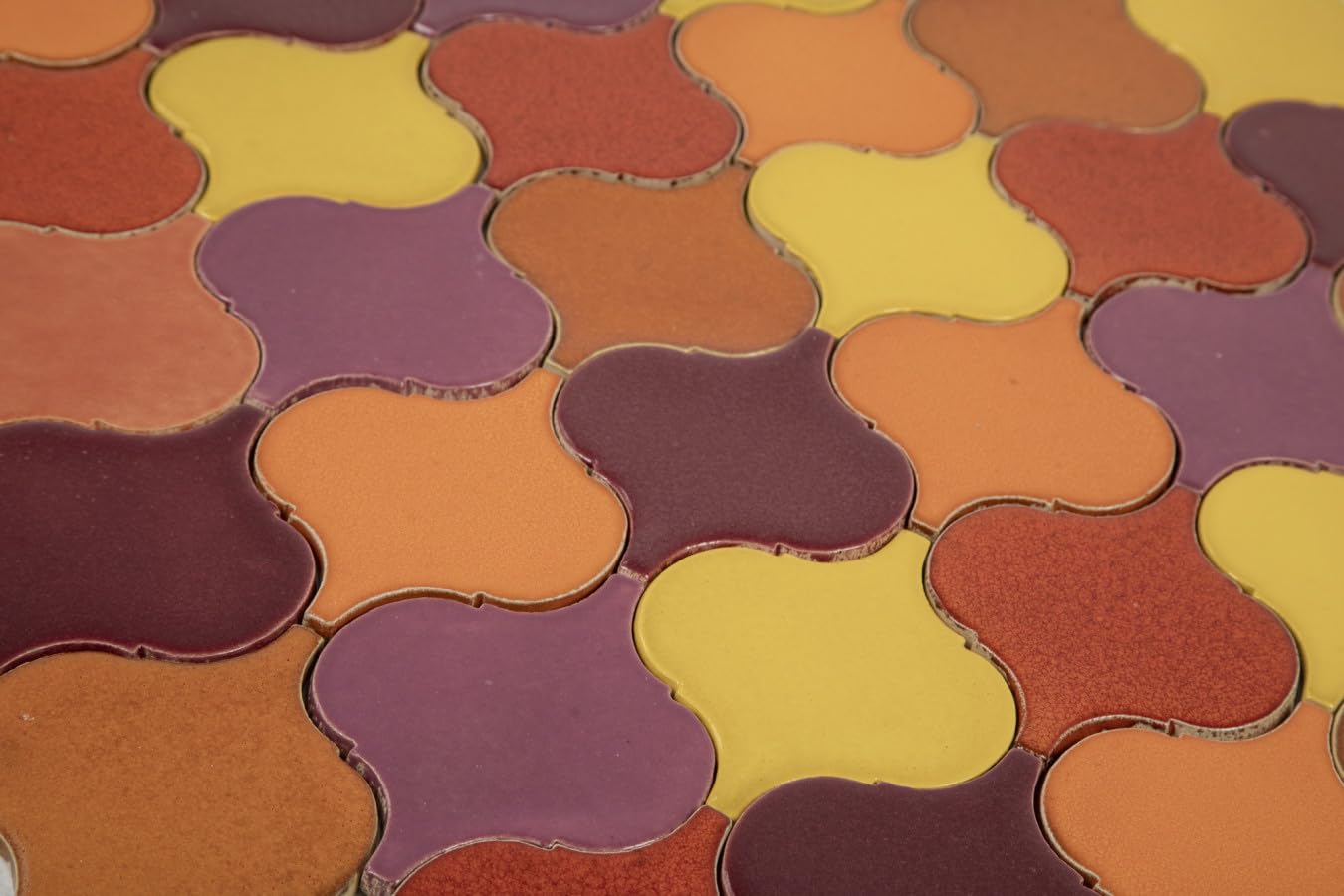 Azulejos de cerámica hechos a mano Arabesque Sunset – Azulejos de mosaico arabesque para cocina, pared de cocina y baño | Un juego de azulejos de pared de cocina - 31 azulejos de mosaico de cerámica